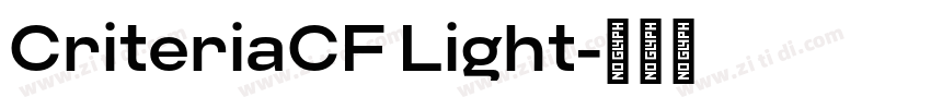 CriteriaCF Light字体转换